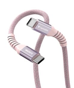 Verbatim Sync & Charge Magnetische Kabel - 100W USB-C naar USB-C 120 cm Roze - Afbeelding 3