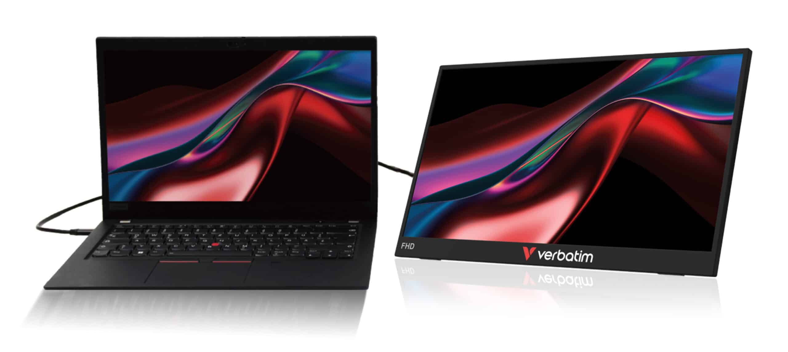 Verbatim Portable 14" FHD Touch Monitor LIGHT Draagbare monitor Zwart 35,6 cm (14") LCD 1920 x 1080 Pixels - Afbeelding 2