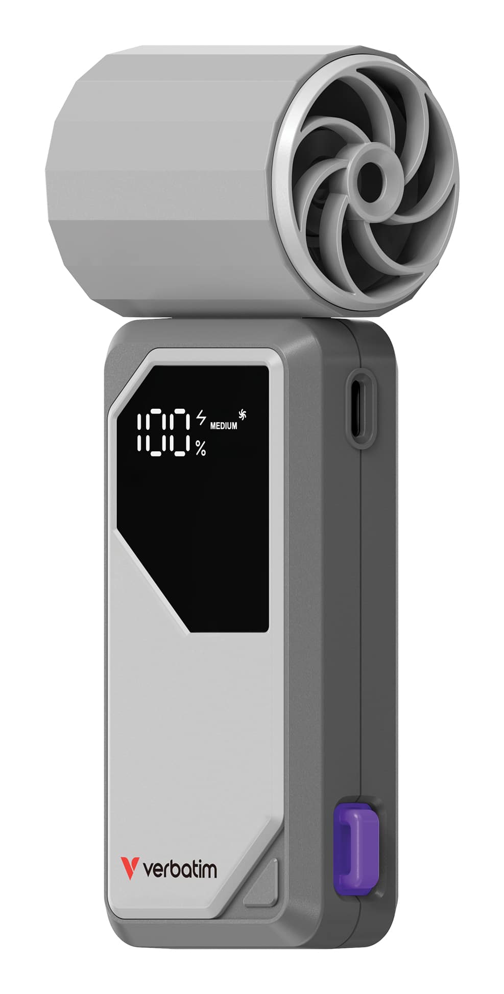 Verbatim Cool 'n' Go AirJet Handventilator - Grijs/Paars - Afbeelding 4