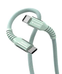 Verbatim Sync & Charge Magnetische Kabel - 100W USB-C naar USB-C 120 cm Groen - Afbeelding 3