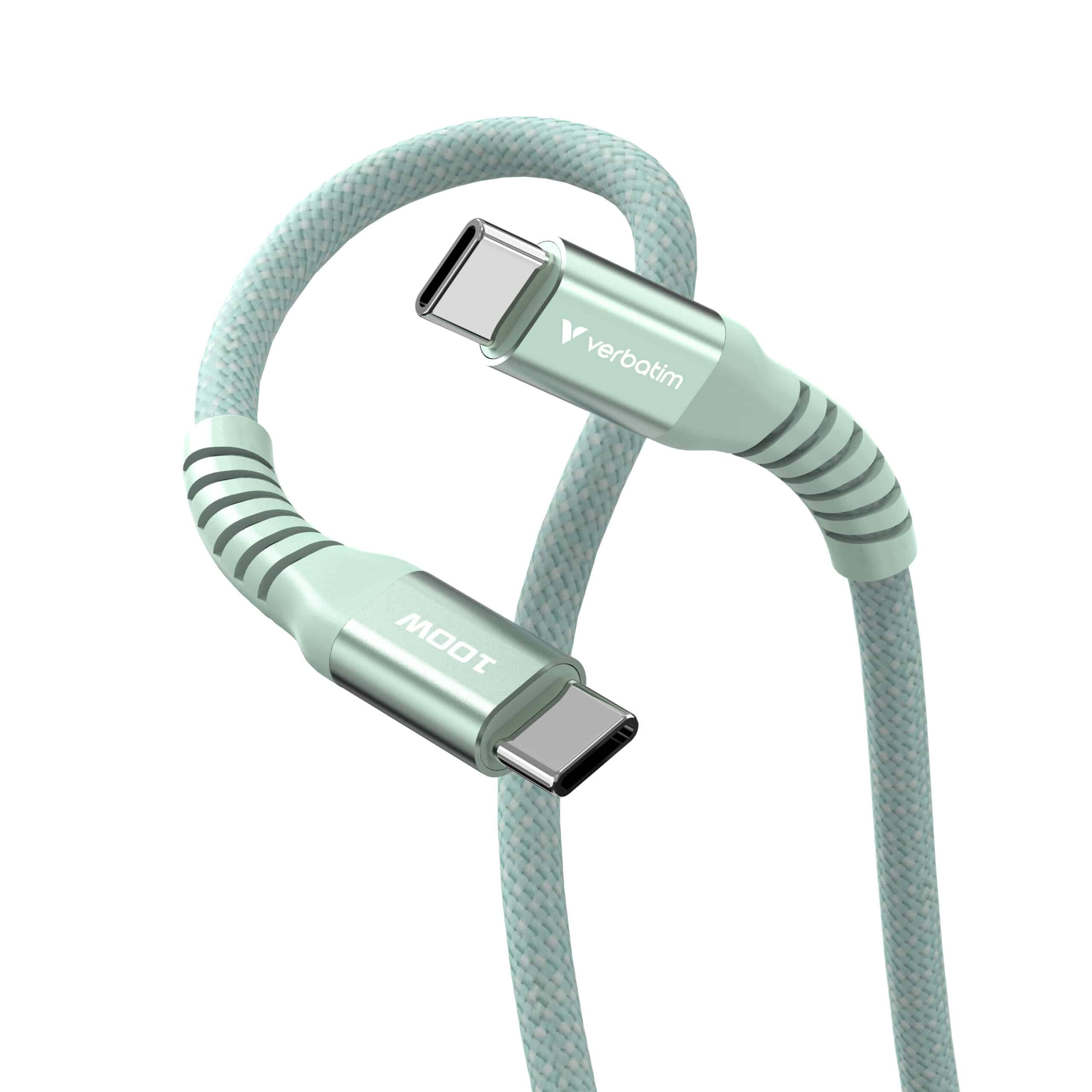 Verbatim Sync & Charge Magnetische Kabel - 100W USB-C naar USB-C 120 cm Groen - Afbeelding 3