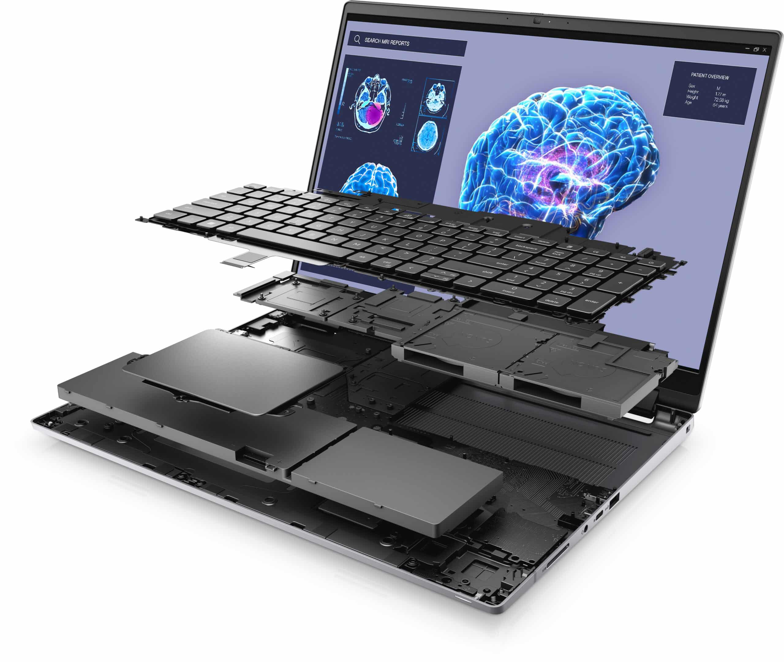 DELL Precision 7680 Intel Core i7-13850HX Mobiel werkstation 40,6 cm (16") Full HD+ 32 GB DDR5-SDRAM 1 TB SSD NVIDIA RTX 2000 Ada Wi-Fi 6E (802.11ax) Windows 11 Pro Belgisch Grijs - Afbeelding 5