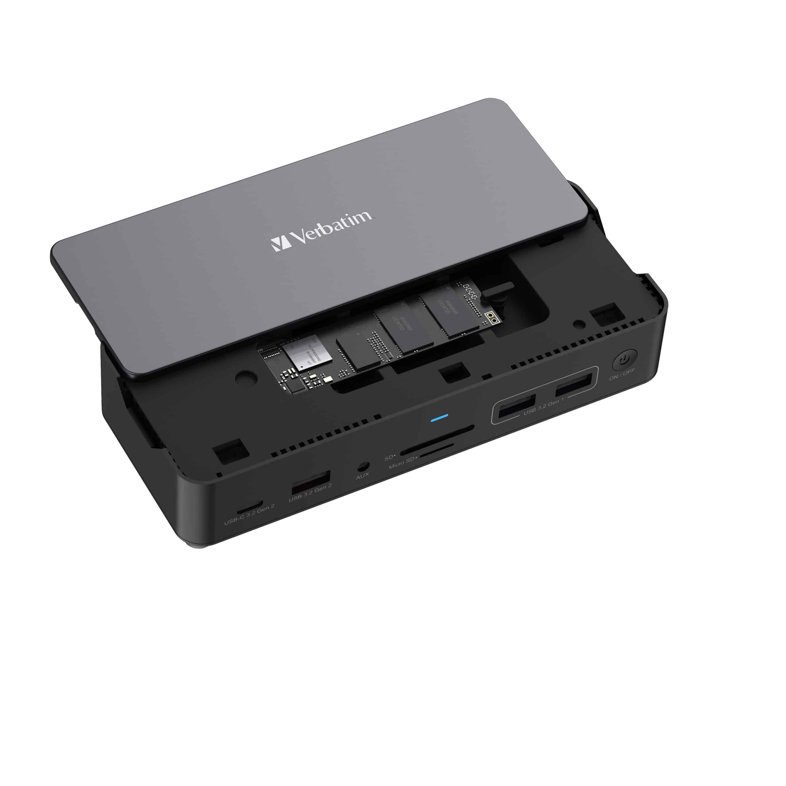 Verbatim USB-C Pro docking station CDS-15SSD: 15 poorten met SSD - Afbeelding 2