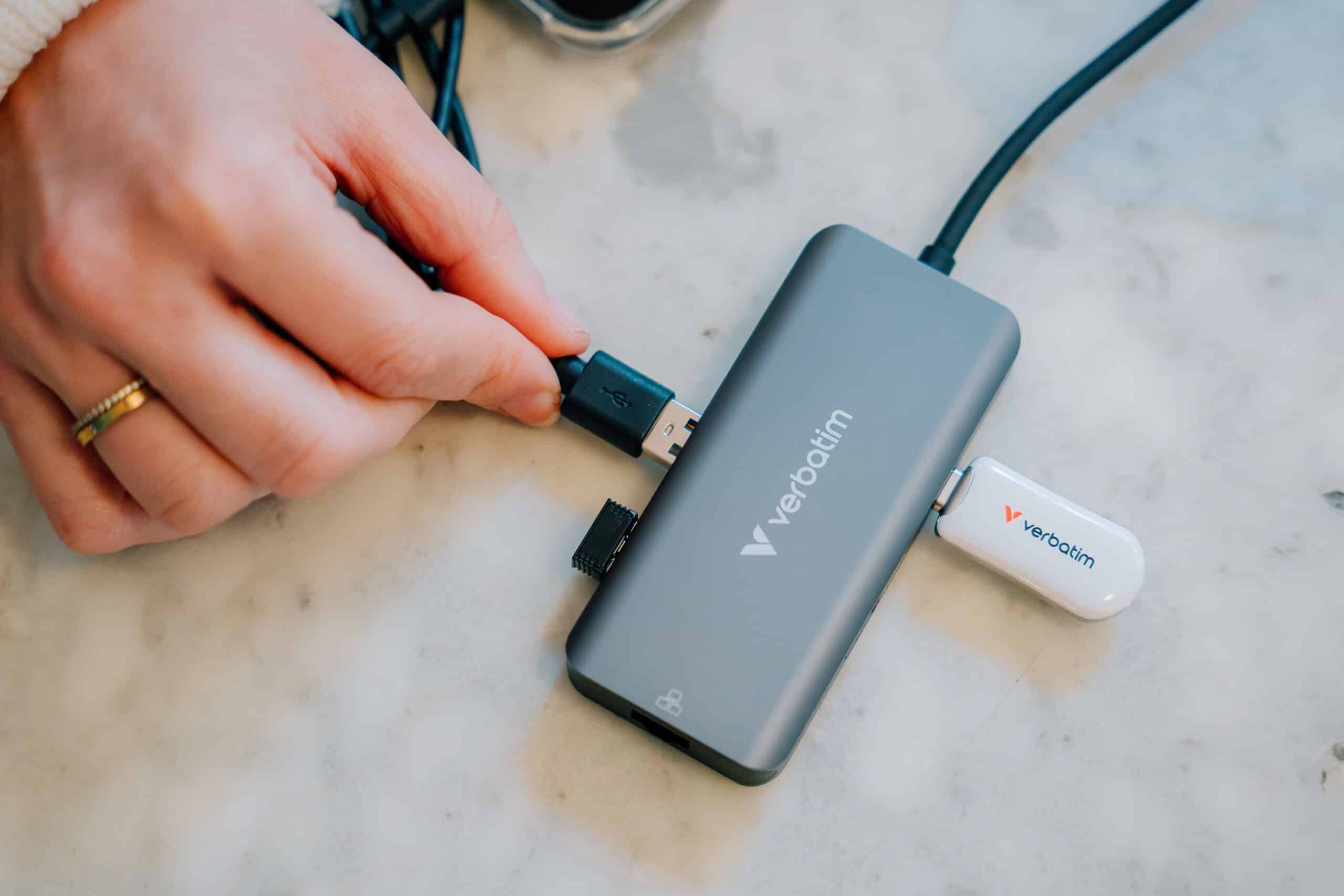 Verbatim USB-C essentiële multipoort hub 6 poorten: RJ45, HDMI, USB-C PD, 3 x USB-A 3.2 Gen 1 - Afbeelding 4