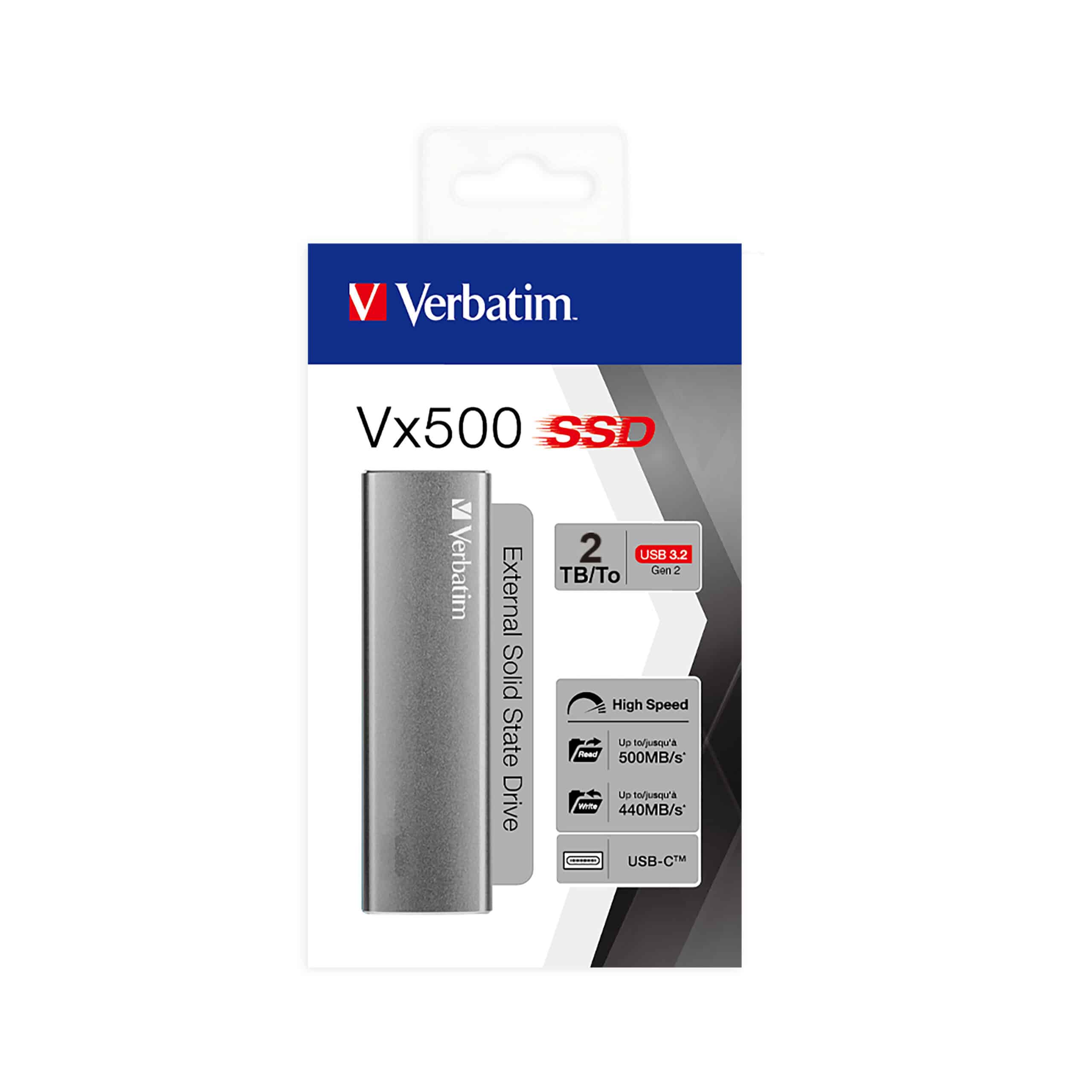 Verbatim Vx500 2 TB USB Type-C 3.2 Gen 2 (3.1 Gen 2) Zilver - Afbeelding 3