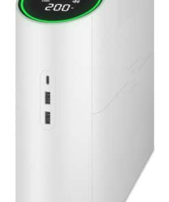 APC Back-UPS Pro voor gamen, 2200VA/1320W, Tower, 230V, 4x Schuko en 2x IEC C13 uitgangen, RGB verlichting, Pure sinusgolf, Arctic (Wit) Stekkerdoos