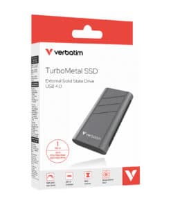 Verbatim TurboMetal SSD USB4 1TB USB Type-C USB4 Gen 2x2 Zilver