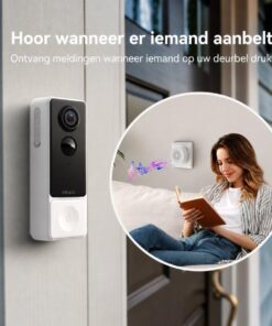MEARI B1 Video Doorbel, 2K, Smart detection, Alarm notification, Two-Way audio, IP65 - Afbeelding 3
