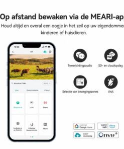 MEARI G1 Outdoor Wired 4G PTZ Camera G1, 2K, Wi-Fi, F/1.6, Night Vision, Smart detect, Google/Alexa - Afbeelding 5
