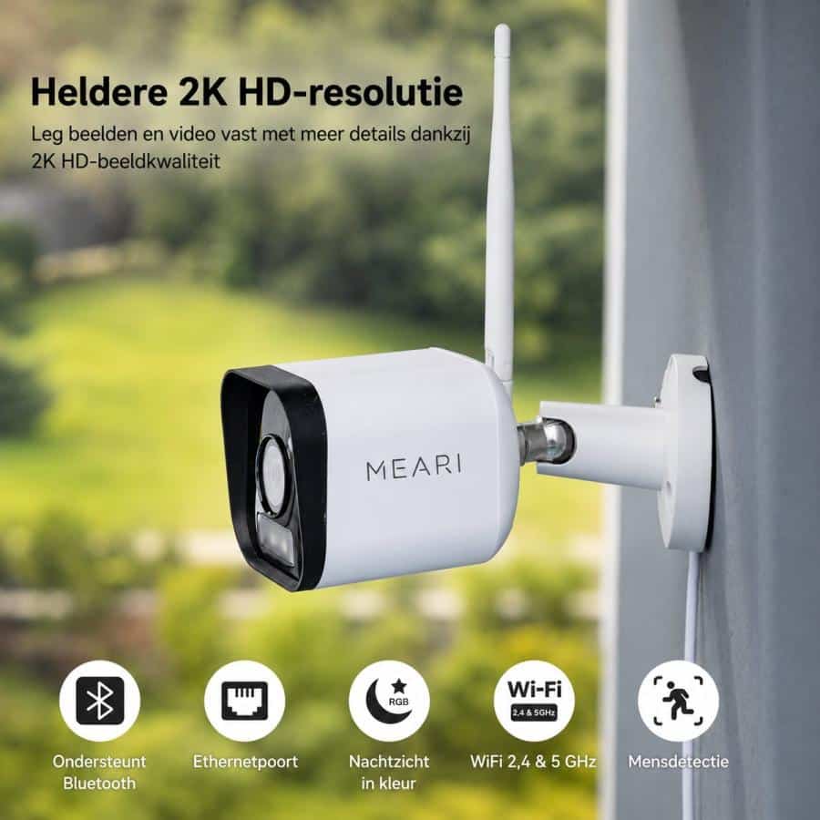 MEARI L1 Plus Outdoor Bullet Camera L1Plus, 2304x1296 p, Smart detect, Full-color Night vision, IP65 - Afbeelding 2