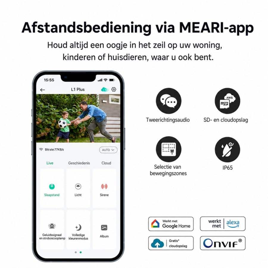 MEARI L1 Plus Outdoor Bullet Camera L1Plus, 2304x1296 p, Smart detect, Full-color Night vision, IP65 - Afbeelding 5