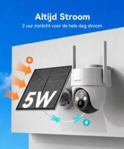 MEARI N2 Battery PTZ Camera, 3MP, 5W solar, Ai Smart detect, Full Night Vision, Two-Way audio, IP65 - Afbeelding 2