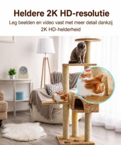 MEARI S1 Plus indoor PTZ 2K Security camera, 2560 x 1440p, Wi-Fi, Ethernet, Bluetooth, IR, MicroSD - Afbeelding 5
