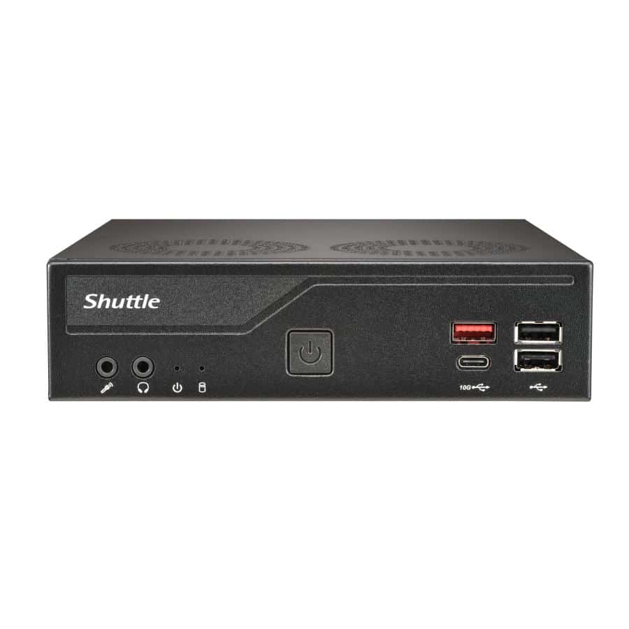 Shuttle DH810S Slim PC Barebone, S1851, DDR5, DP, HDMI, M.2, GBLAN, 8x USB, 1x COM, 24/7