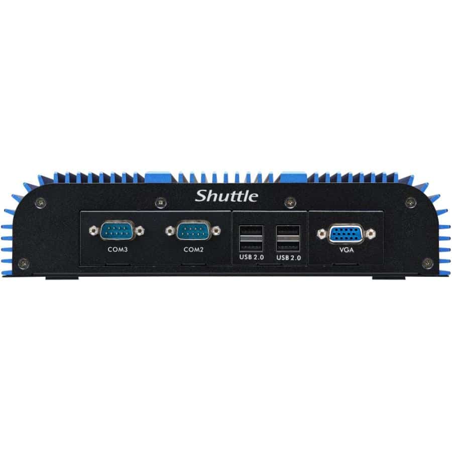 Shuttle BPCAL02-i5WA Industry IoT Box-PC, Core i5-1235U, Win10 IoT, 8GB RAM, 250GB M.2 SSD, 2x LAN, 3x COM, 1xHDMI,1xVGA, 8x USB, DC input 9-36V, ventilatorloos, 24/7 permanent gebruik Desktop - Afbeelding 3