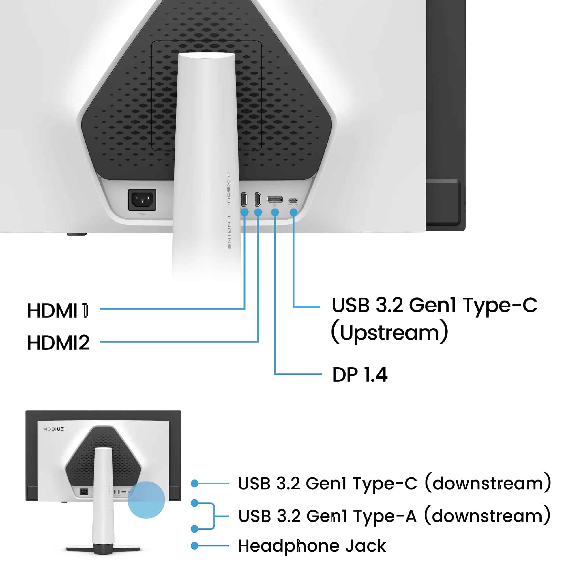 BenQ EX271QZ computer monitor 67,3 cm (26.5") 2560 x 1440 Pixels 2K OLED Wit - Afbeelding 5