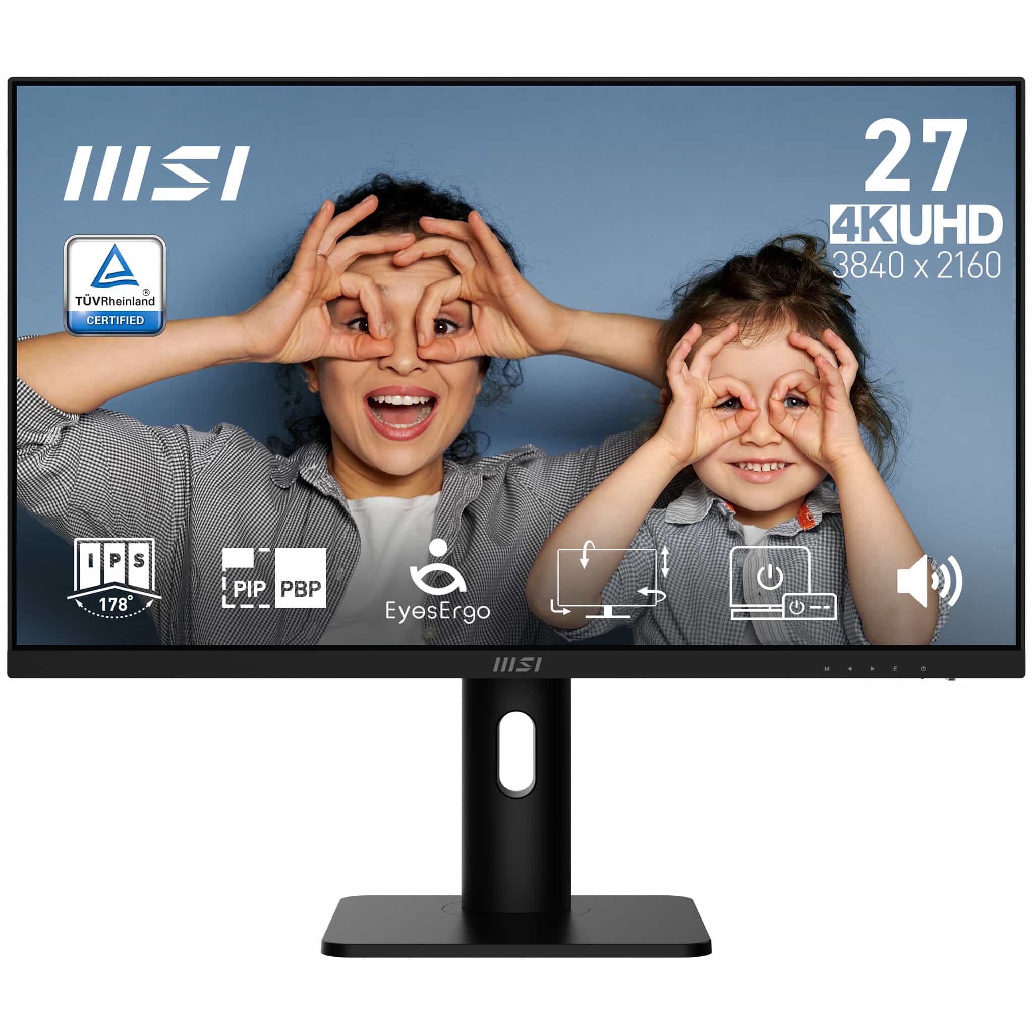 MSI PRO MP273UP E6 computer monitor 68,6 cm (27") 3840 x 2160 Pixels 4K Ultra HD Zwart