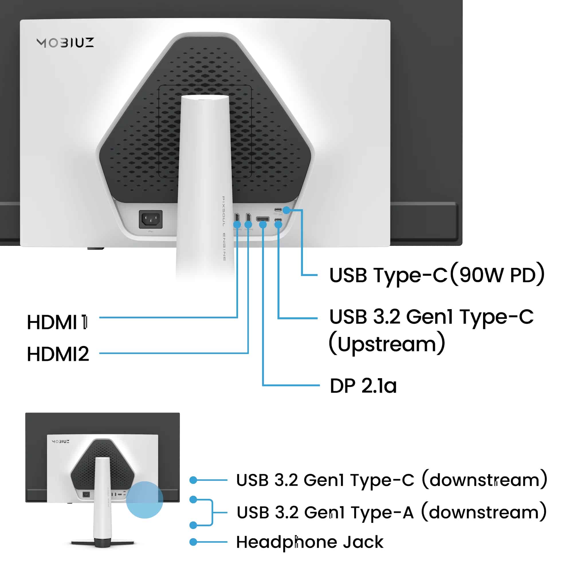BenQ EX321UZ computer monitor 80 cm (31.5") 3840 x 2160 Pixels 4K Ultra HD OLED Wit - Afbeelding 5