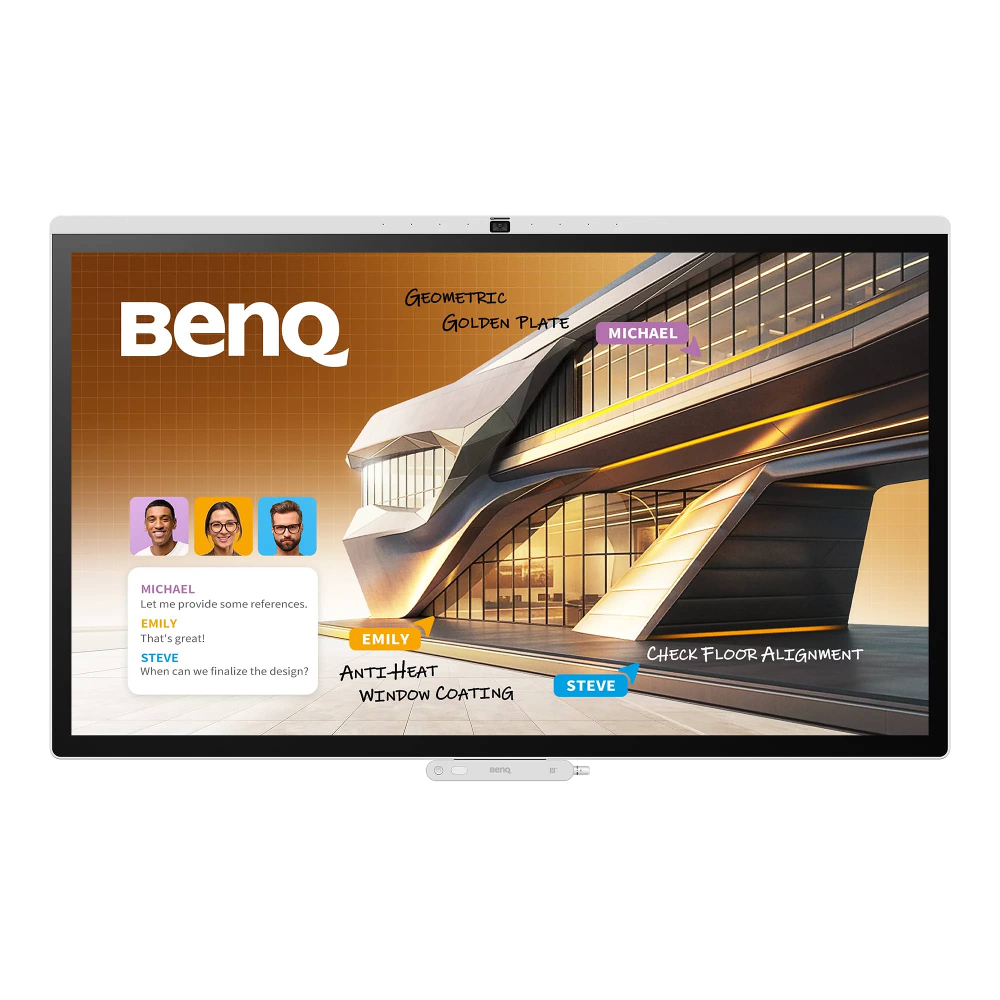 BenQ CP5505 interactief whiteboard 139,7 cm (55") 3840 x 2160 Pixels Touchscreen Wit
