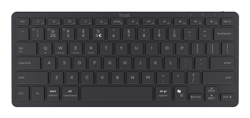 Trust Nado II toetsenbord Thuis/Werk USB + Bluetooth QWERTY Amerikaans Engels Zwart - Afbeelding 2