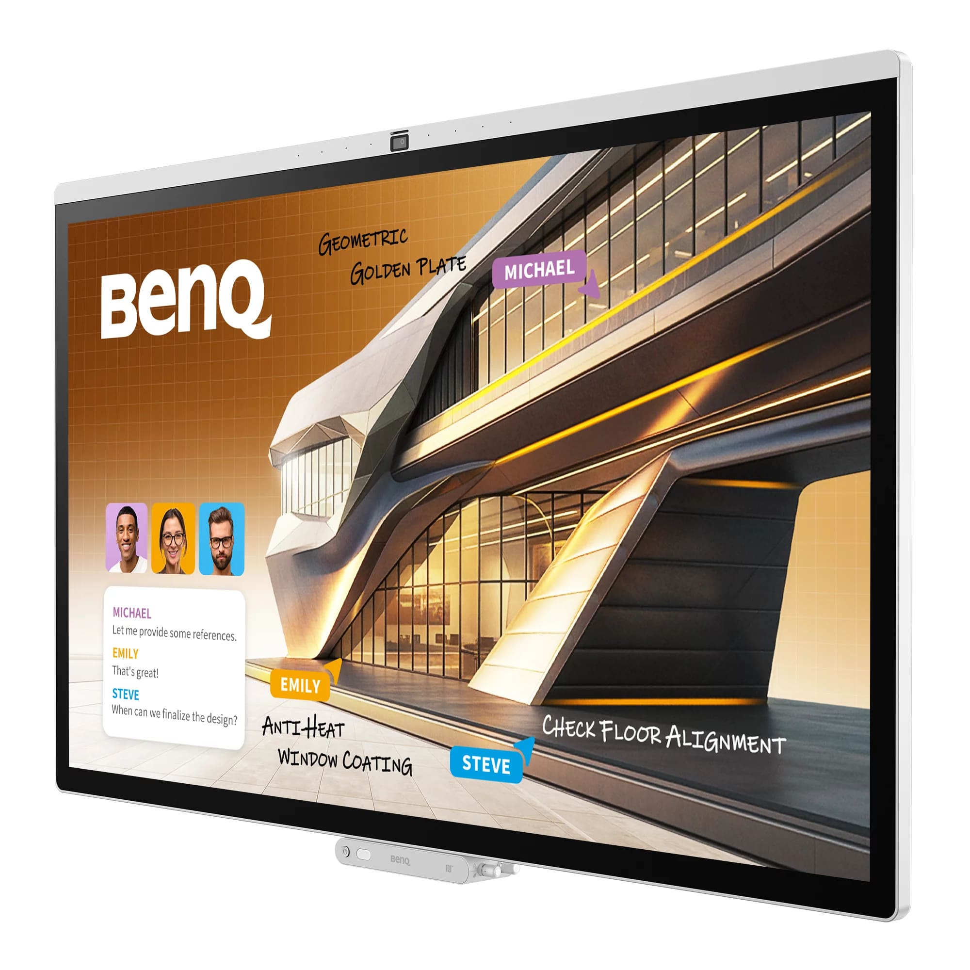 BenQ CP5505 interactief whiteboard 139,7 cm (55") 3840 x 2160 Pixels Touchscreen Wit - Afbeelding 2