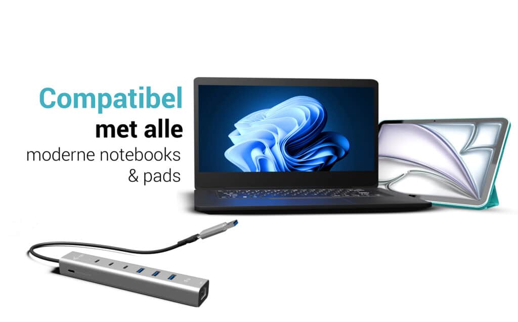 i-tec USB-C/USB-A Metal HUB 6 port (3x USB-C, 3x USB-A), LAN, Power Delivery 85W - Afbeelding 3