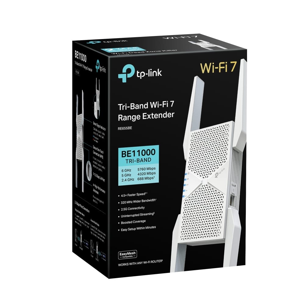 TP-Link BE11000 Netwerkzender & -ontvanger Wit 2500 Mbit/s - Afbeelding 6