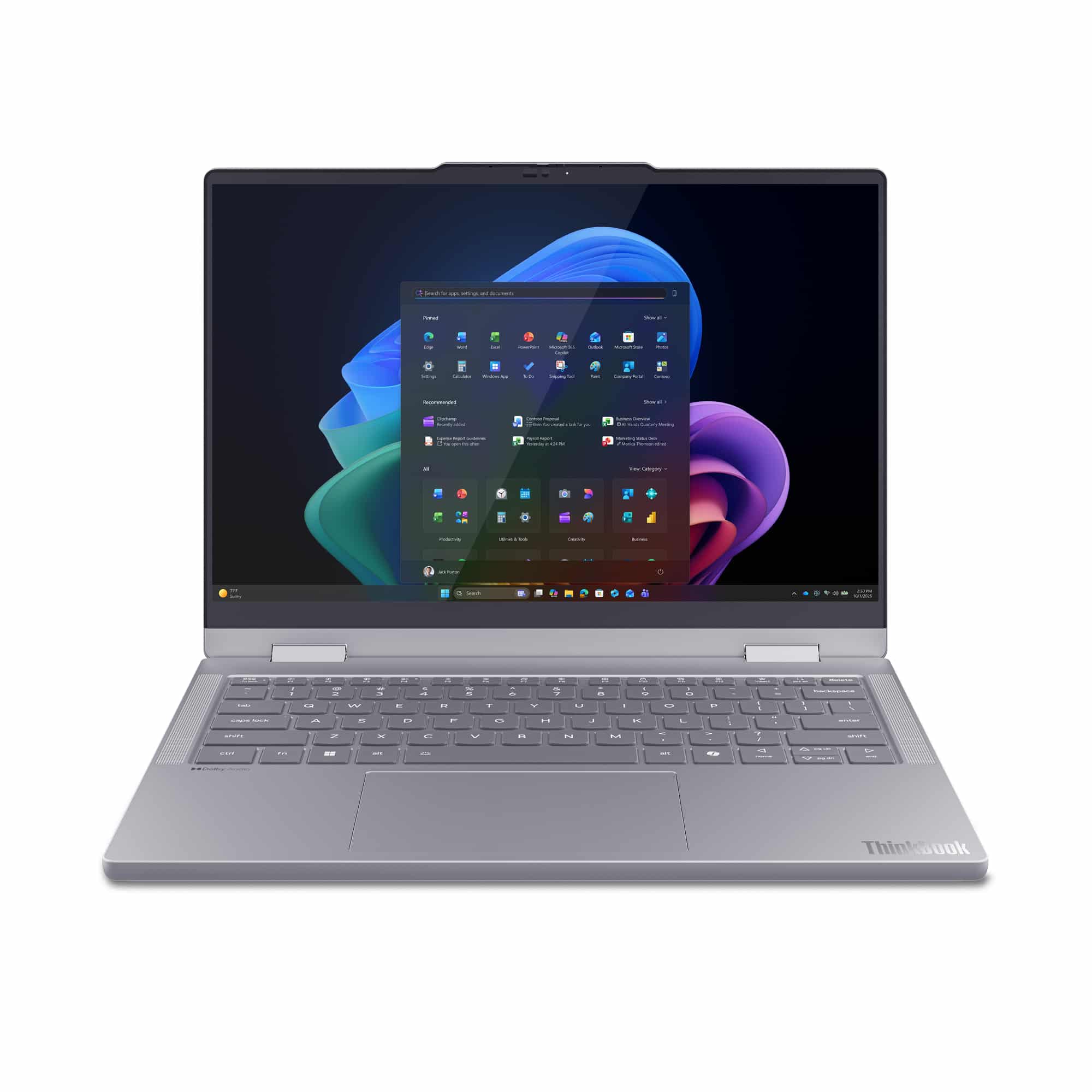 Lenovo ThinkBook 14 2-in-1 G6 IPL Copilot+ PC Intel Core Ultra 5 325 Hybride (2-in-1) 35,6 cm (14") Touchscreen WUXGA 16 GB DDR5-SDRAM 512 GB SSD Wi-Fi 7 (802.11be) Windows 11 Pro Grijs Engels Laptop
