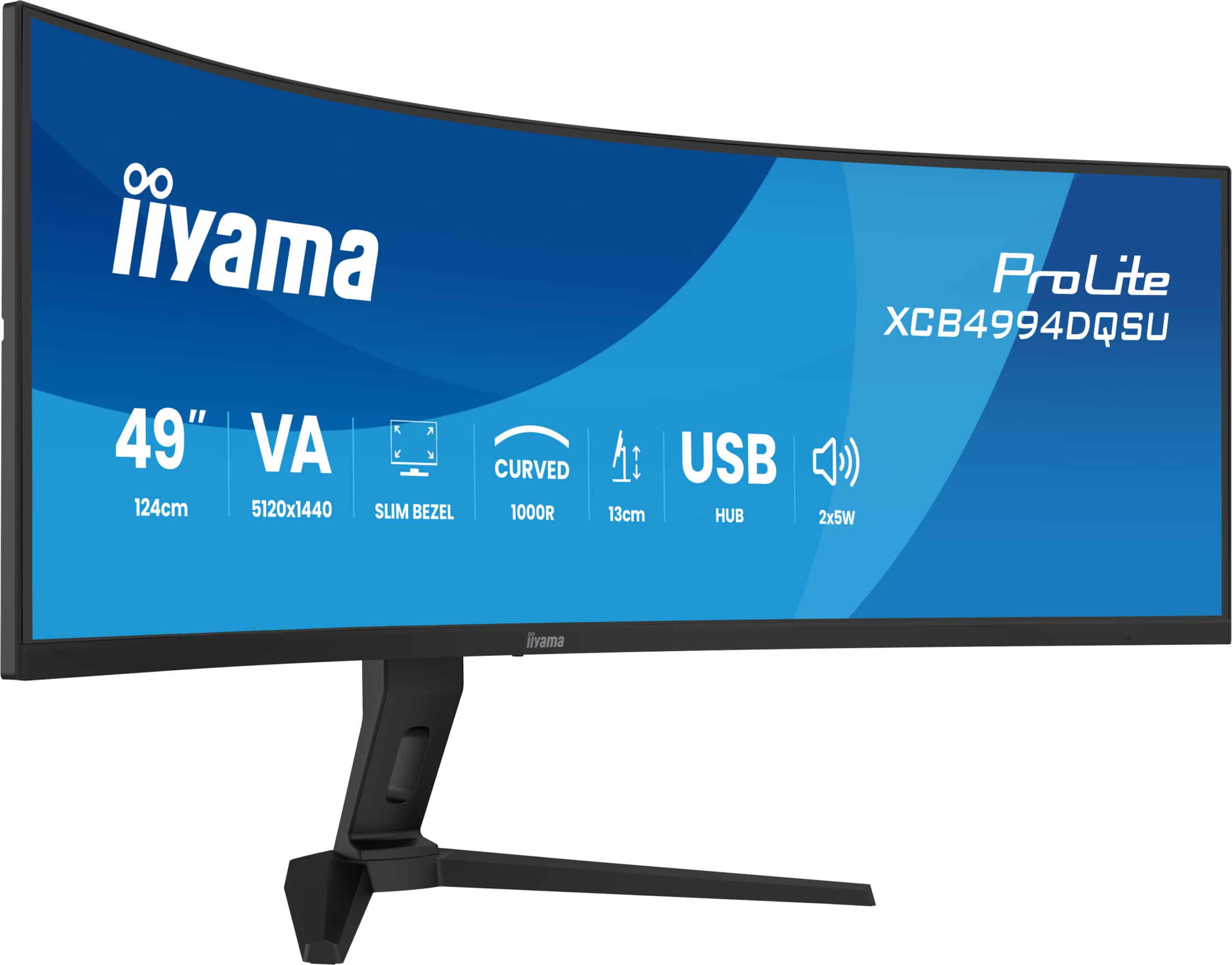 iiyama ProLite XCB4994DQSU-B1 computer monitor 124,5 cm (49") 5120 x 1440 Pixels Dual QHD LCD Zwart - Afbeelding 2