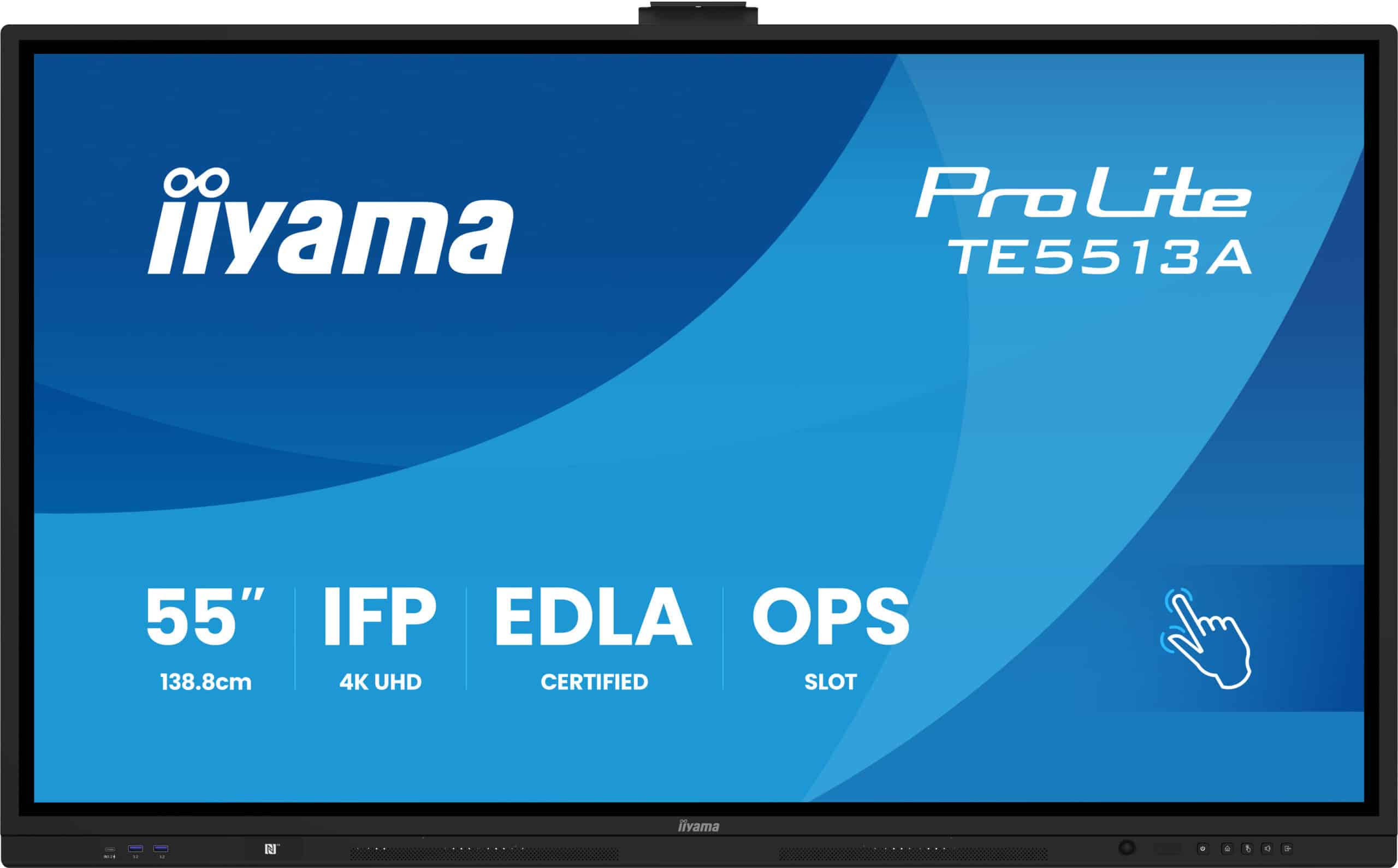 iiyama TE5513A-B3AG beeldkrant Interactief flatscreen 138,7 cm (54.6") LCD Wifi 500 cd/m² 4K Ultra HD Zwart Touchscreen Type processor Android 24/7 Monitor - Afbeelding 2