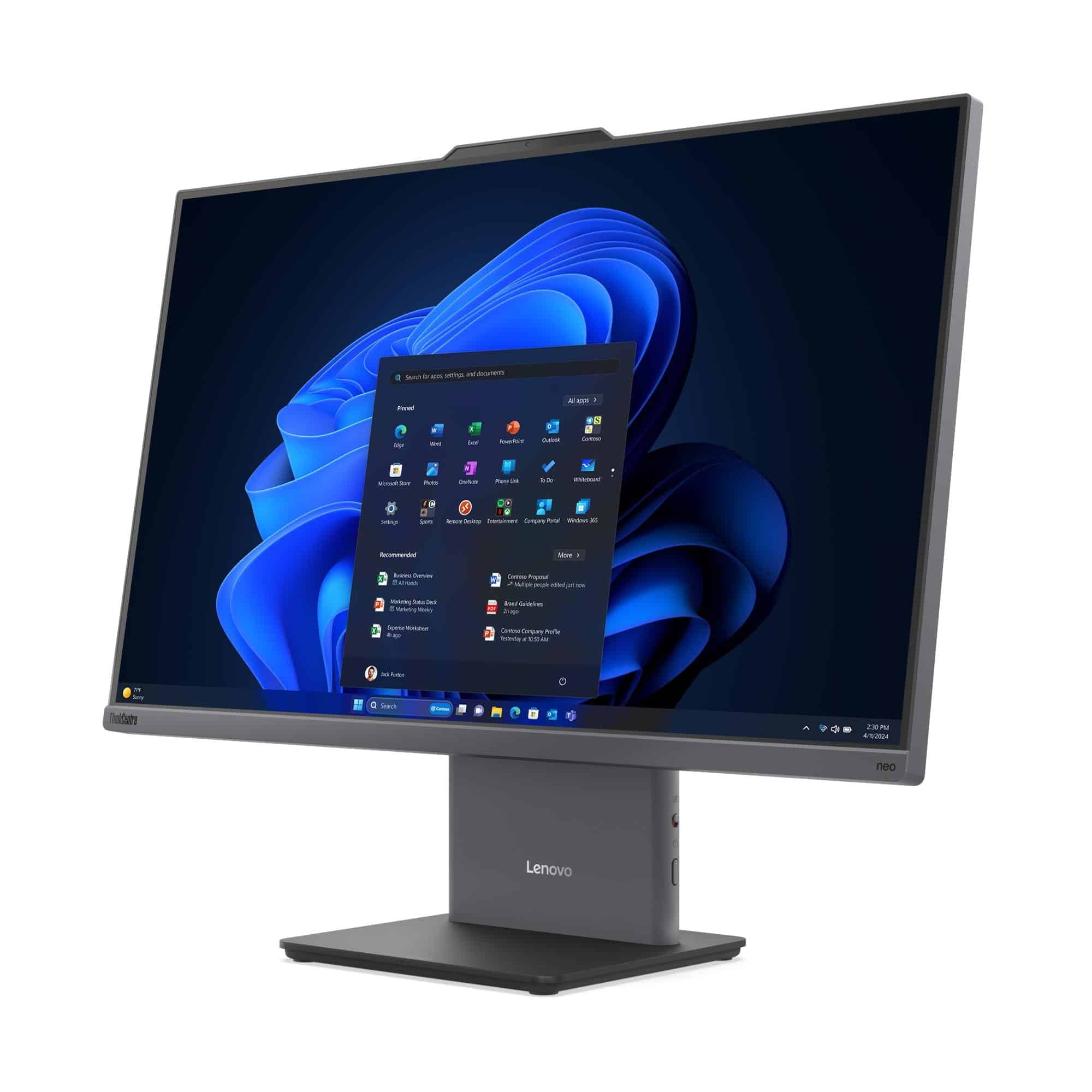 Lenovo ThinkCentre neo 50a 24 Gen 6 LNL Intel Core Ultra 5 226V 60,5 cm (23.8") 1920 x 1080 Pixels Alles-in-één-pc 16 GB LPDDR5x-SDRAM 512 GB SSD Windows 11 Pro Wi-Fi 6 (802.11ax) Grijs - Afbeelding 3