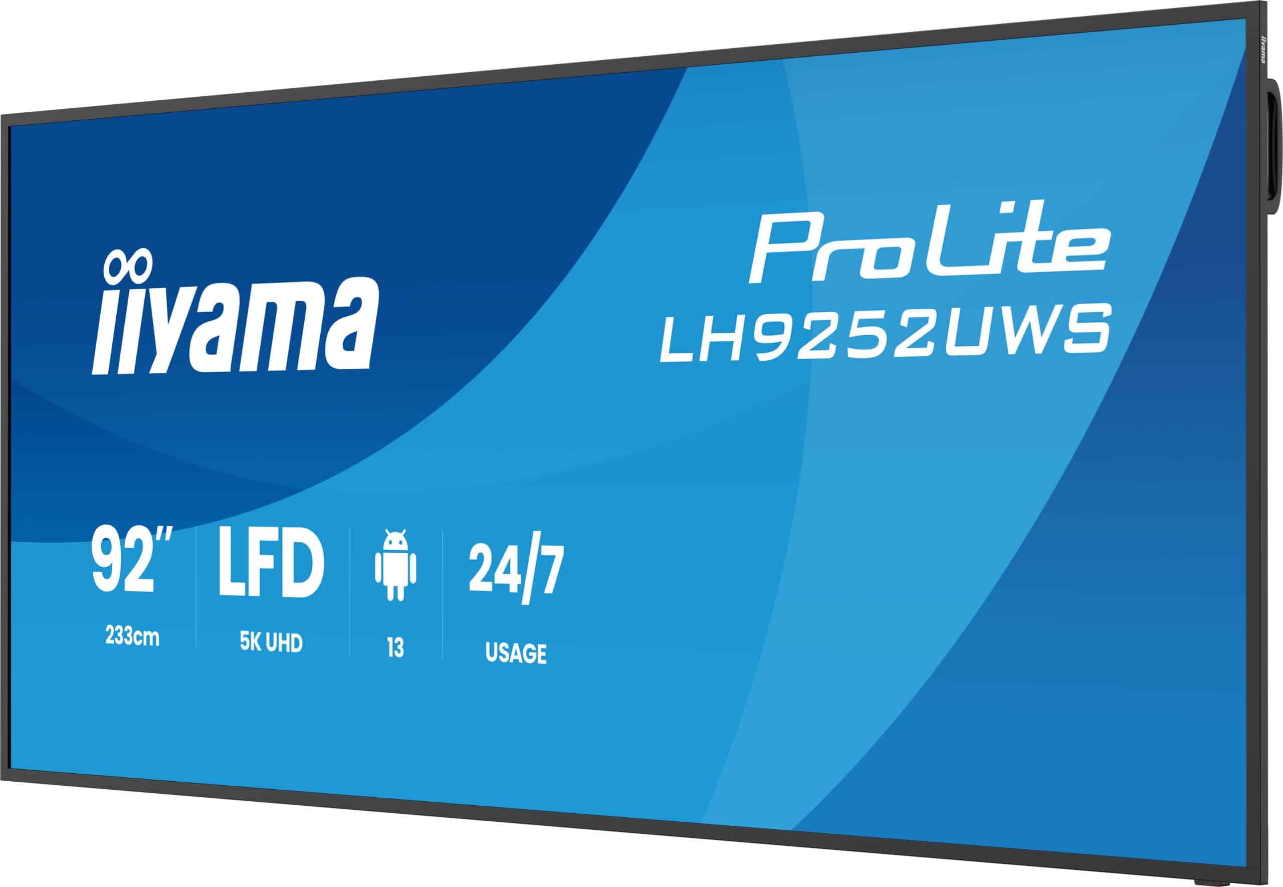 iiyama LH9252UWS-B1AG beeldkrant Kiosk-ontwerp 2,34 m (92") LCD Wifi 500 cd/m² UltraWide 5K HD Zwart Type processor Android 24/7 - Afbeelding 8