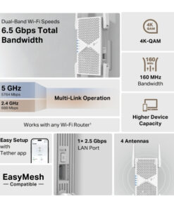 TP-Link RE405BE netwerkextender Netwerkrepeater Wit 2500 Mbit/s - Afbeelding 4