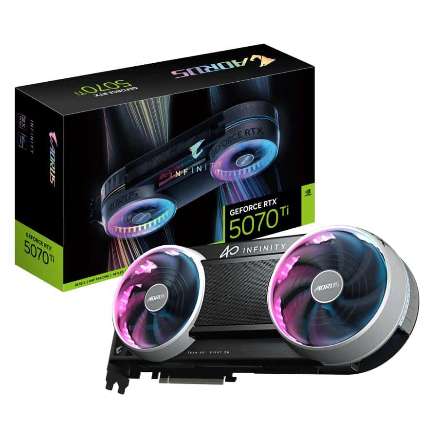 Gigabyte GV-N507TAORUS IF-16GD AORUS GeForce RTX 5070 Ti INFINITY 16G, 16GB, GDDR7, 256bit, PCIe5.0