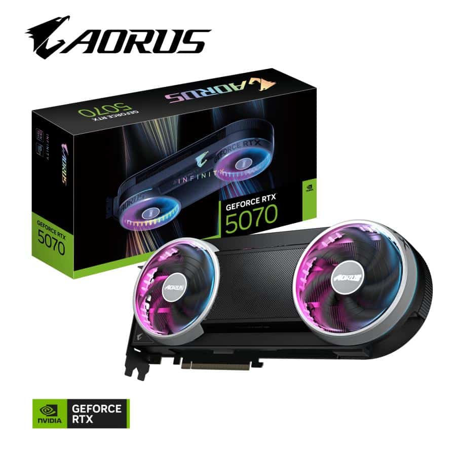 Gigabyte GV-N5070AORUS IF-12GD AORUS GeForce RTX 5070 INFINITY 12G, 12GB, GDDR7, 192bit, PCIe5.0 - Afbeelding 2
