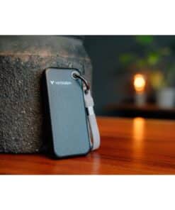 Verbatim 32432 Pocket SSD, 128GB, USB 3.2 Gen 2 Type-C, 10 Gbps, 1000 MB/s, Black/Grey - Afbeelding 4