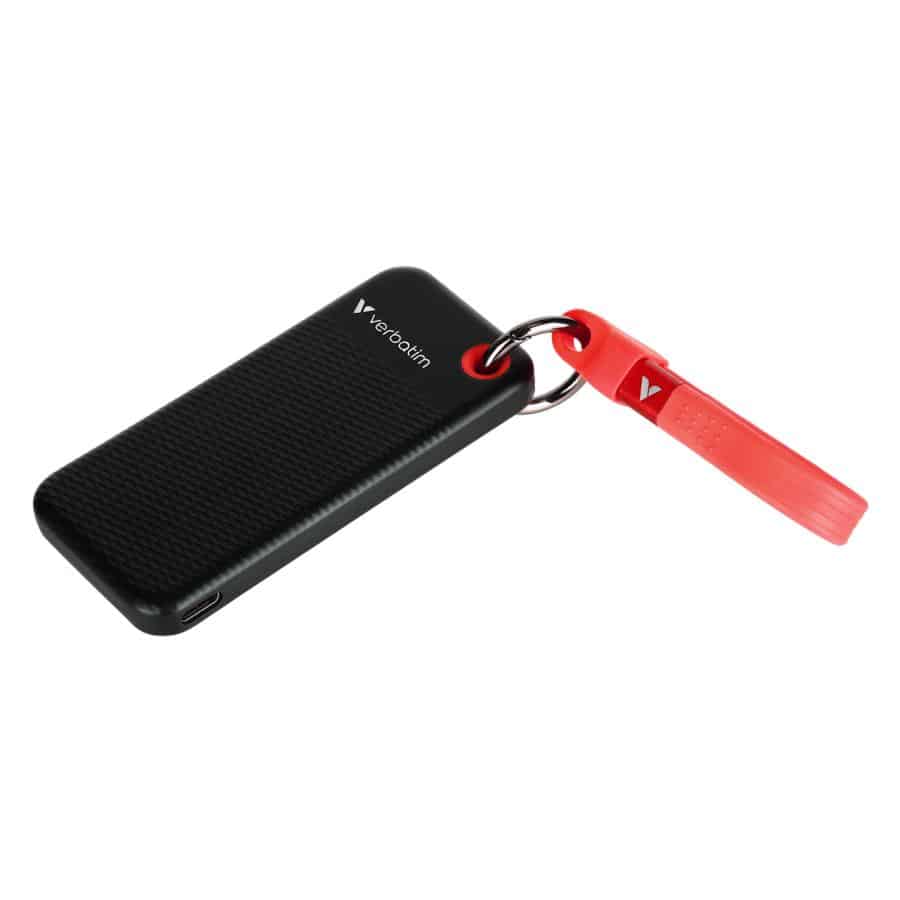 Verbatim 32434 Pocket SSD, 128GB, Black/Red, USB 3.2 Gen 2 Type-C, 10 Gbps, 1000 MB/s - Afbeelding 2