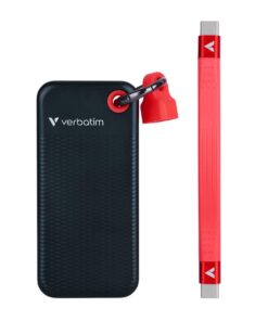 Verbatim 32434 Pocket SSD, 128GB, Black/Red, USB 3.2 Gen 2 Type-C, 10 Gbps, 1000 MB/s - Afbeelding 3