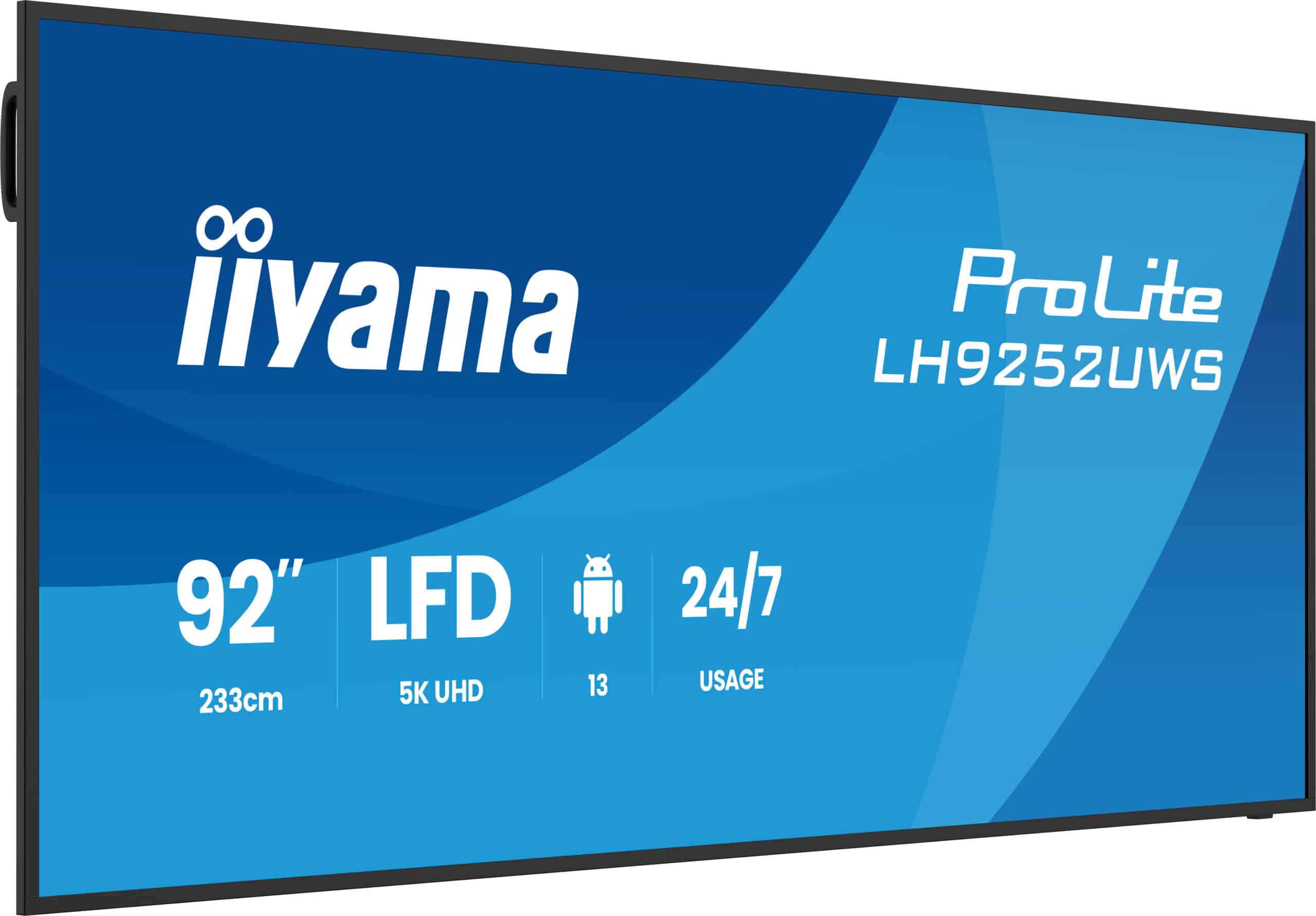 iiyama LH9252UWS-B1AG beeldkrant Kiosk-ontwerp 2,34 m (92") LCD Wifi 500 cd/m² UltraWide 5K HD Zwart Type processor Android 24/7 - Afbeelding 7