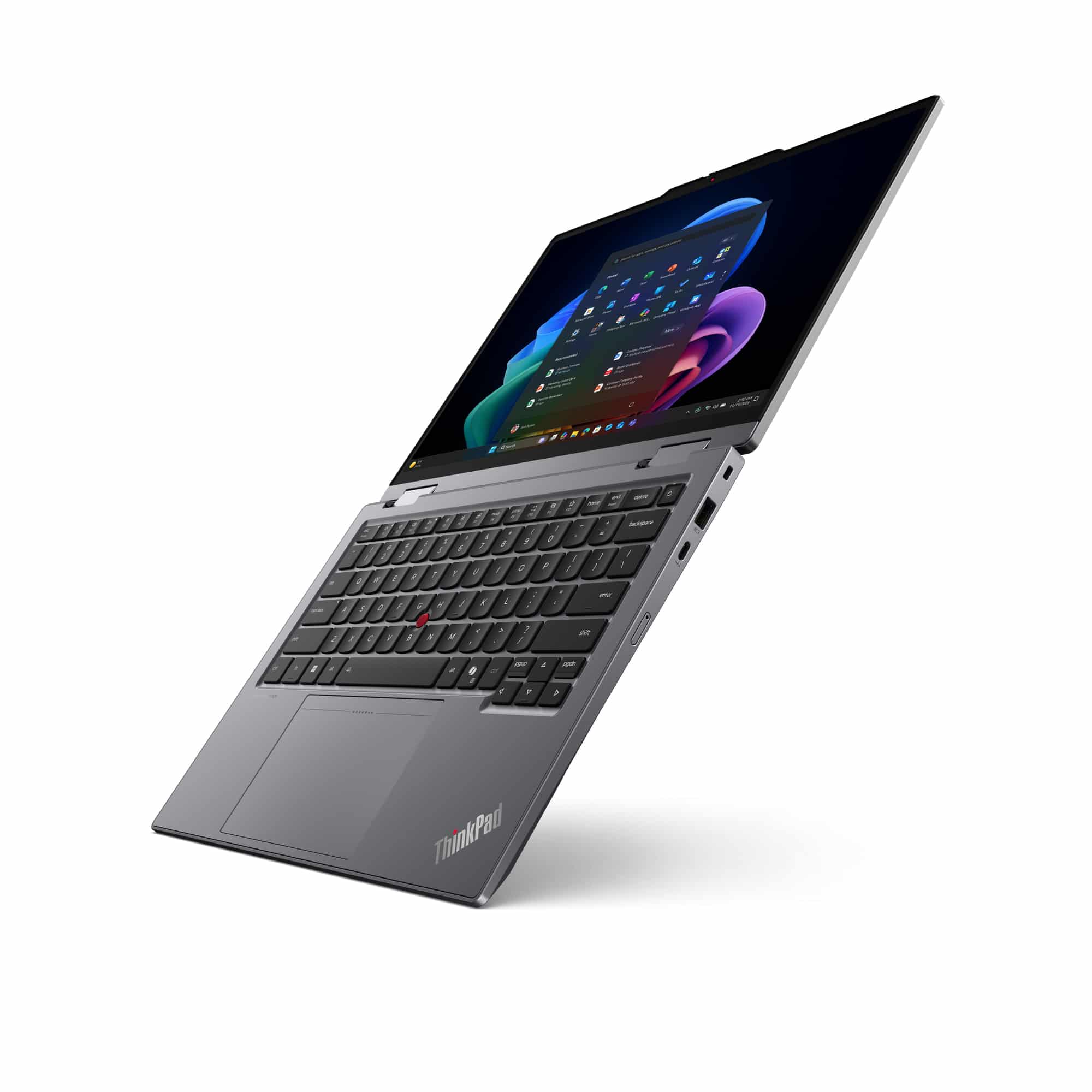 Lenovo ThinkPad X1 2-in-1 Gen 11 Aura Edition Copilot+ PC Intel Core Ultra 7 355 Hybride (2-in-1) 35,6 cm (14") Touchscreen WUXGA 32 GB LPDDR5x-SDRAM 1 TB SSD Wi-Fi 7 (802.11be) Windows 11 Pro Grijs Engels Laptop - Afbeelding 4