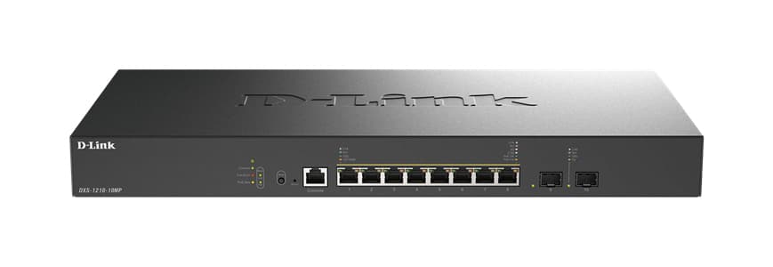 D-Link DXS-1210-10MP/E netwerk-switch Managed L2+ 10G Ethernet (100/1000/10000) Power over Ethernet (PoE) Zwart