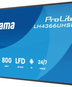 iiyama LH4366UHSB-B1AG beeldkrant Digitale signage flatscreen 109,2 cm (43") LCD Wifi 800 cd/m² 4K Ultra HD Zwart Type processor Android 24/7 Monitor - Afbeelding 6