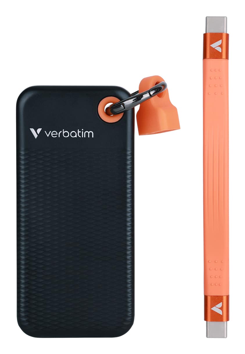 Verbatim Pocket SSD 512 GB USB Type-C 3.2 Gen 2 (3.1 Gen 2) Zwart, Oranje