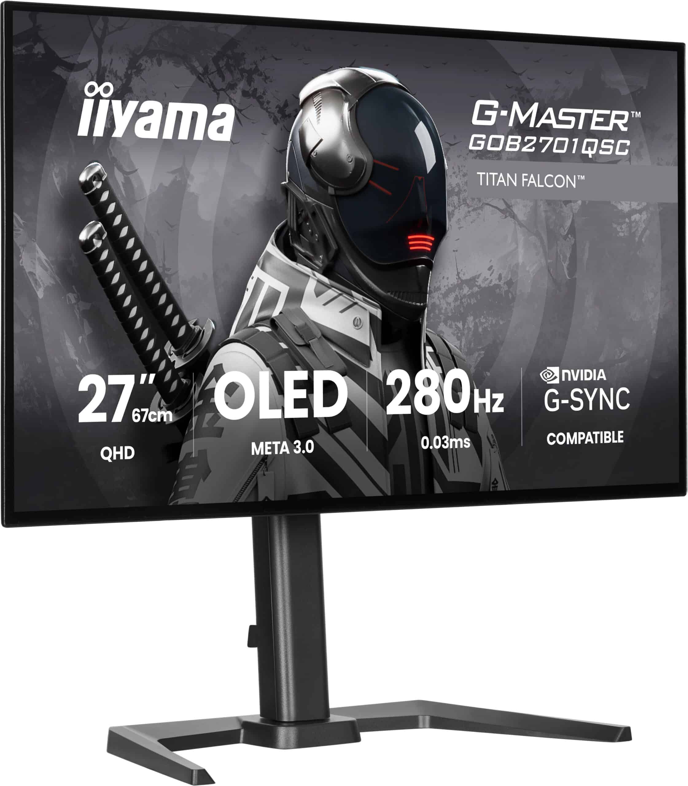 iiyama G-MASTER GOB2701QSC-B1 computer monitor 68,6 cm (27") 2560 x 1440 Pixels 2K Ultra HD OLED Zwart - Afbeelding 3
