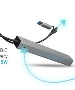 i-tec USB-C/USB-A Metal HUB 6 port (3x USB-C, 3x USB-A), LAN, Power Delivery 85W - Afbeelding 2