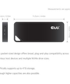 CLUB3D M.2 SSD-behuizing met koelventilator, NVMe, USB4 - Afbeelding 3