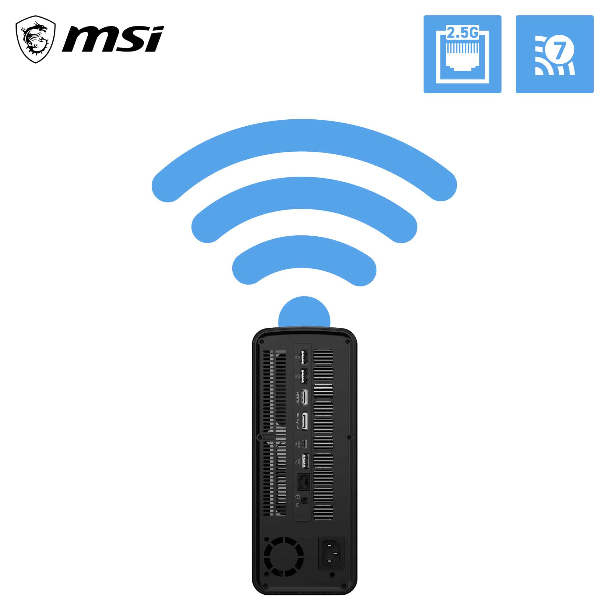 MSI Pro MAX EDGE AI+ 11M-005EU RAIM+ 395 Copilot+ PC AMD Ryzen AI Max+ 128 GB LPDDR5x-SDRAM 2 TB SSD Windows 11 Pro Workstation Zwart - Afbeelding 5