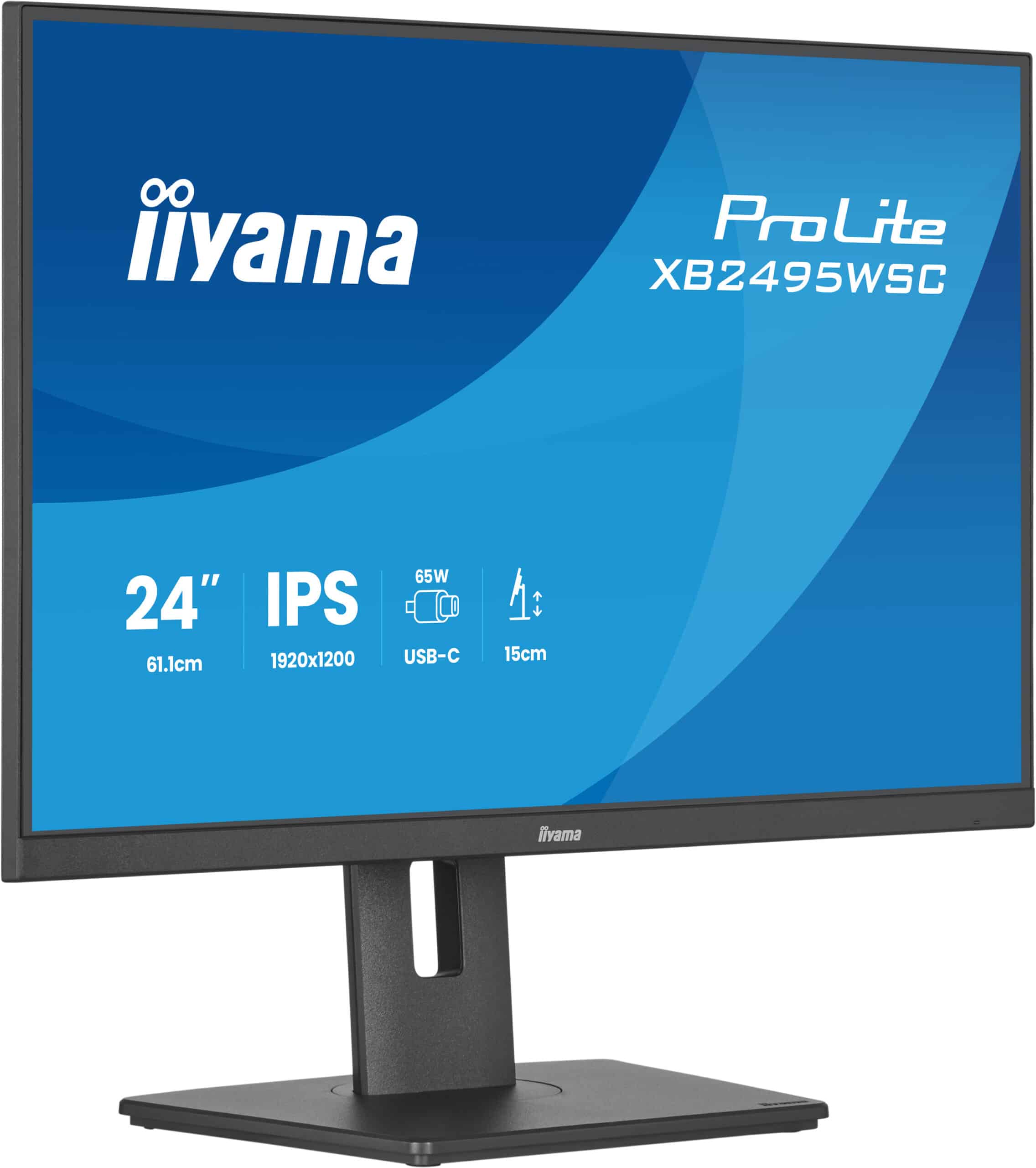 iiyama ProLite XB2495WSC-B1 computer monitor 61,2 cm (24.1") 1920 x 1200 Pixels WUXGA LED Zwart - Afbeelding 3
