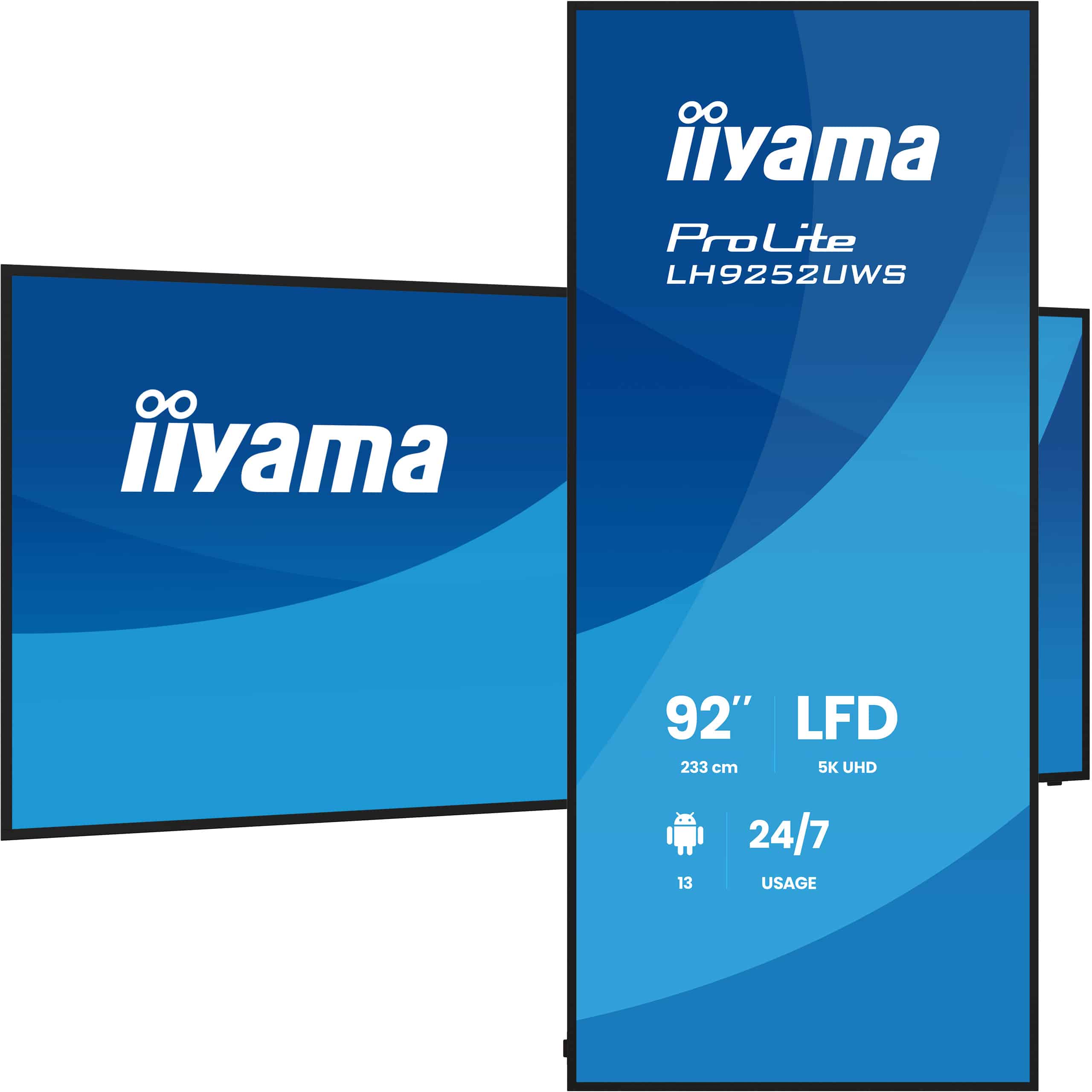 iiyama LH9252UWS-B1AG beeldkrant Kiosk-ontwerp 2,34 m (92") LCD Wifi 500 cd/m² UltraWide 5K HD Zwart Type processor Android 24/7 - Afbeelding 6