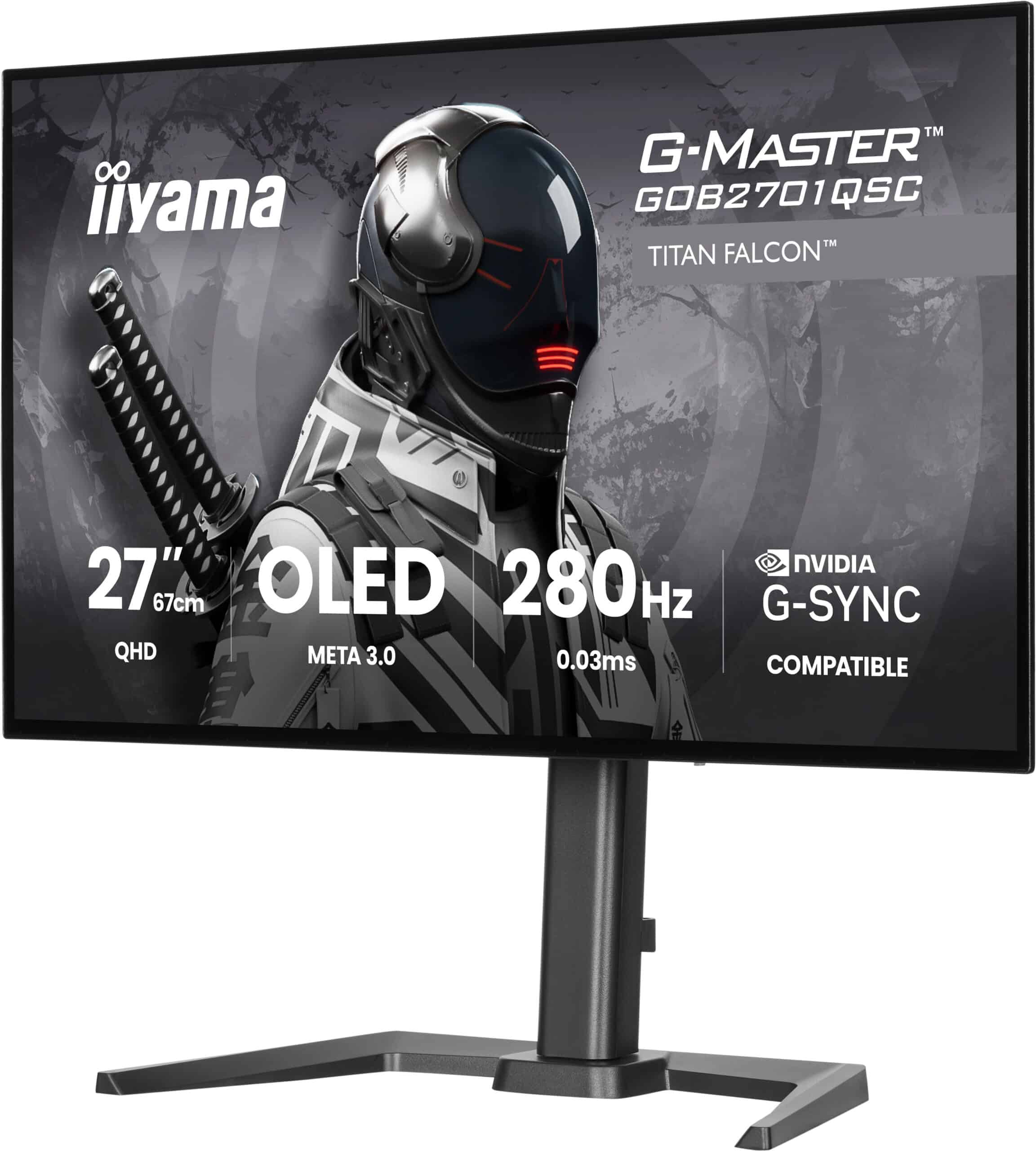 iiyama G-MASTER GOB2701QSC-B1 computer monitor 68,6 cm (27") 2560 x 1440 Pixels 2K Ultra HD OLED Zwart - Afbeelding 5